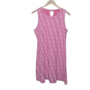 Fresh Produce Abstract Floral Pink Sleeveless Dress